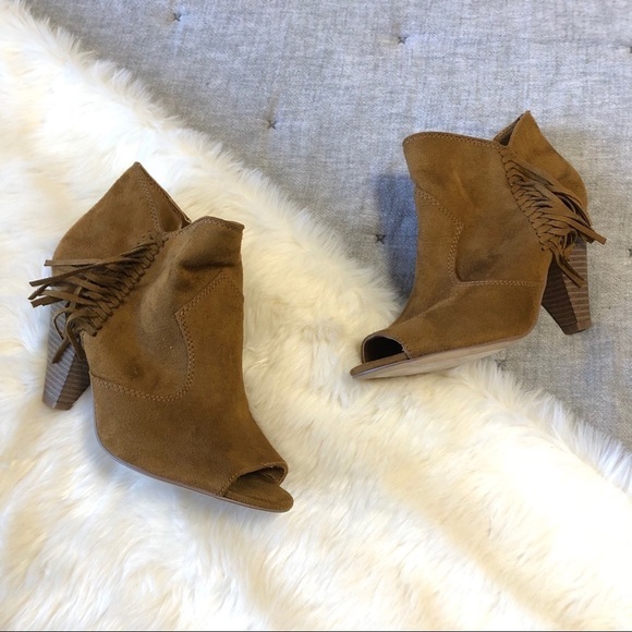 Indigo rd Irfume fringe open toe heel booties 7.5 - Picture 1 of 7